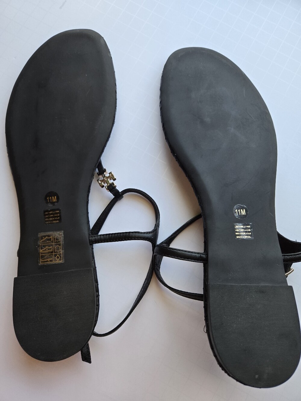 TORY BURCH Marion Quilted T-Strap Flat Sandals with Gold Logo Accent - Picture 13 of 13